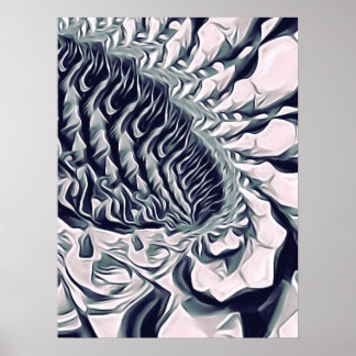 Affiche fleur abstrait