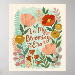 Affiche Fleur abstraite lumineuse Art botanique, floral de