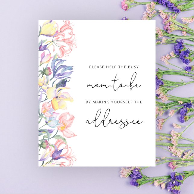 Affiche Fleur Aide à la future maman occupée à adresser un (Créateur téléchargé)