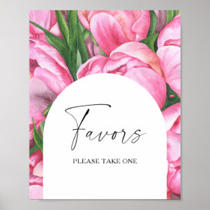 Affiche Fleur aquarelle - faveurs nuptiales s'il vous plaî