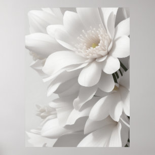 Affiche Fleur Art Blanc Fleur Art Fleur de Vie Art Des