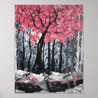 Affiche Fleur au bord de la rivière