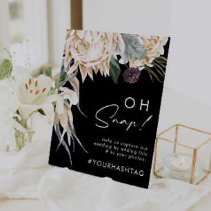 Affiche Fleur Blanche   Panneau de signalisation Oh Snap H