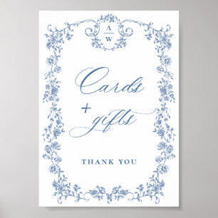 Affiche Fleur bleue Ornat Victorian Grace Cartes et Cadeau
