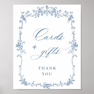 Affiche Fleur bleue Ornat Victorian Grace Cartes et Cadeau