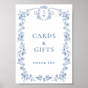 Affiche Fleur bleue Ornat Victorian Grace Cartes et Cadeau