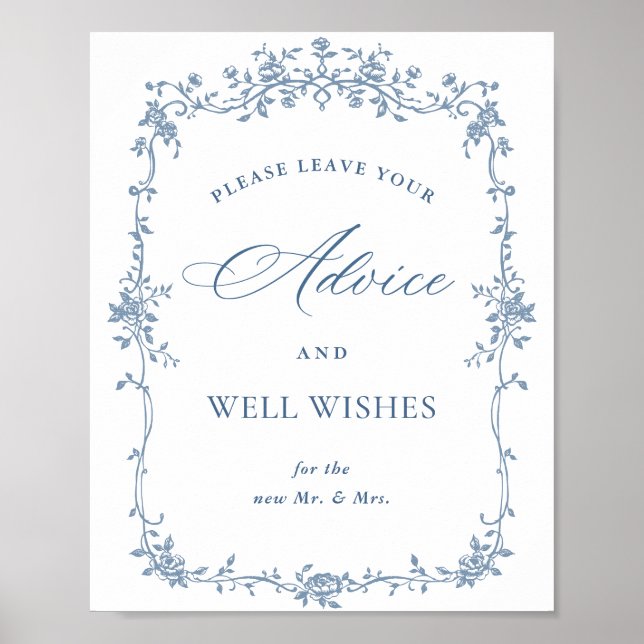 Affiche Fleur Bleue Ornat Victorian Grace Conseils et souh (Devant)