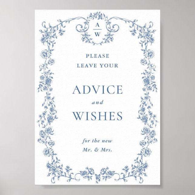 Affiche Fleur Bleue Ornat Victorian Grace Conseils et souh (Devant)