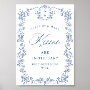 Affiche Fleur bleue Ornat Victorian Grace Fête des mariées