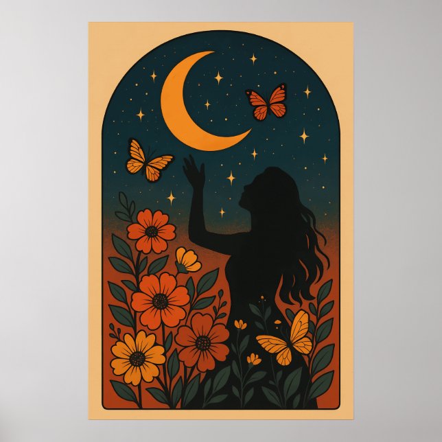 Affiche Fleur céleste : Atteindre la Lune (Devant)