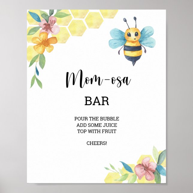 Affiche Fleur d'abeille \ bar Mom-osa (Devant)