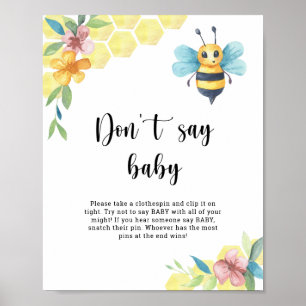 Affiche Fleur d'abeille - Ne pas dire bébé