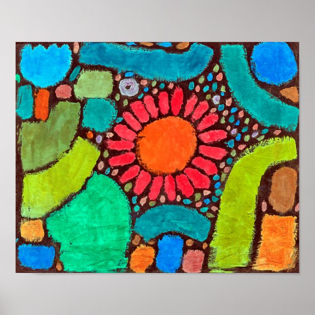 Affiche Fleur dans la vallée, Klee (Devant)