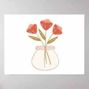 Affiche Fleur dans un vase pour la pleine conscience