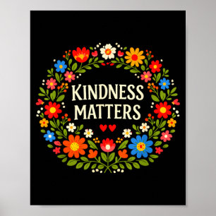 Affiche Fleur d'art de message positif de gentillesse insp