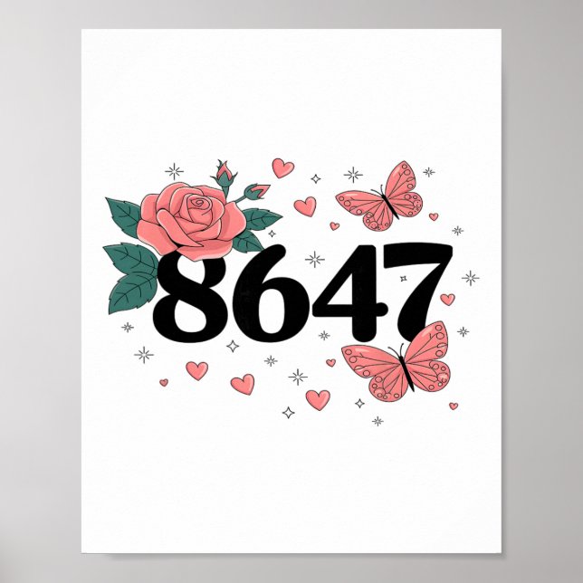 Affiche Fleur d'art rétro anti-Trump Président  (Devant)