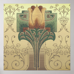 Affiche Fleur d'artisanat victorien