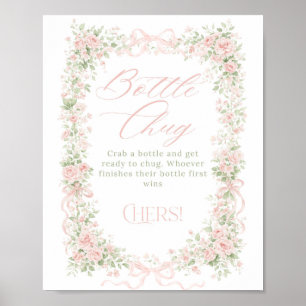 Affiche Fleur de Bébé Arc en Fleur Fille Biberon Cul-sec