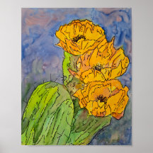 Fleur de cactus jaune