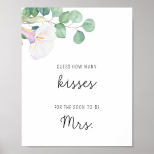 Affiche Fleur de Calla - Combien de baisers jeu de douche