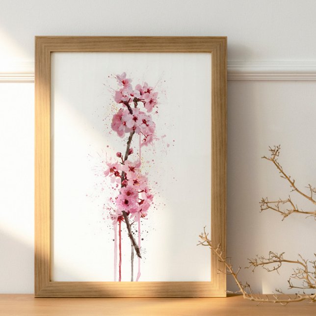 Affiche Fleur de cerisier cadeau de Noël (Créateur téléchargé)