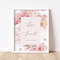 Affiche Fleur de cerisier L'amour est doux, prenez