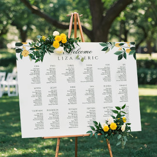 Affiche Fleur de citron Arbre Floral Élégant Mariage minim