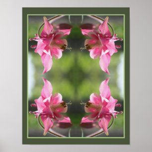 Affiche Fleur de colonne rose - Fermer Abstrait