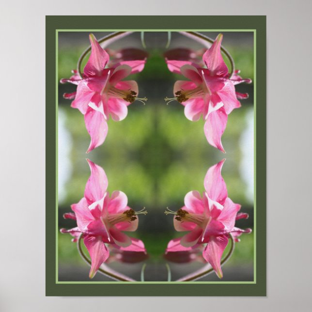 Affiche Fleur de colonne rose - Fermer Abstrait (Devant)