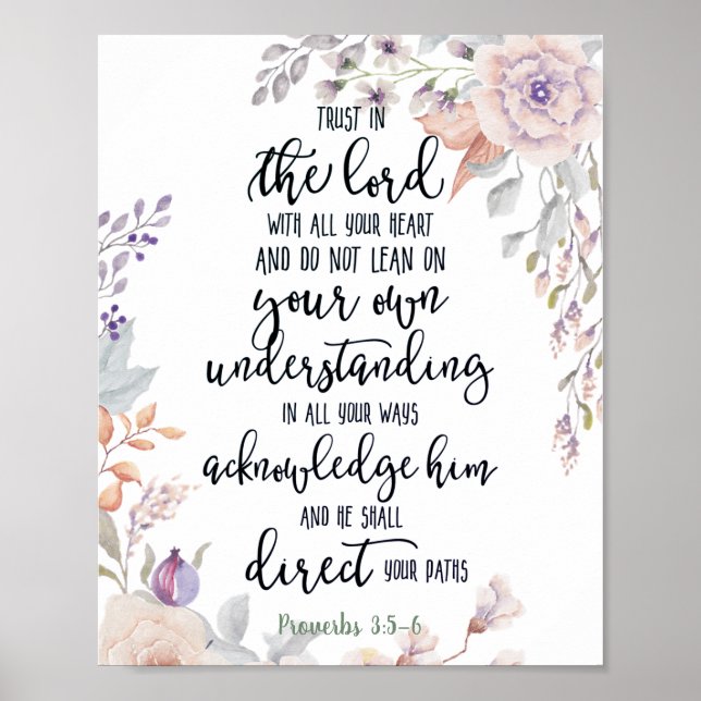 Affiche Fleur de confiance dans le Seigneur (Devant)