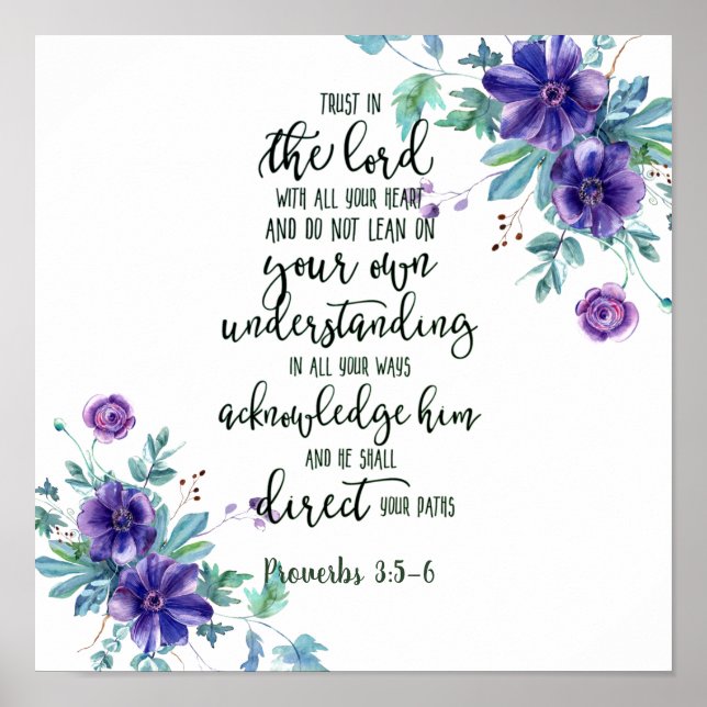 Affiche Fleur de confiance dans le Seigneur (Devant)