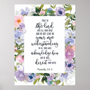 Affiche Fleur de confiance dans le Seigneur  