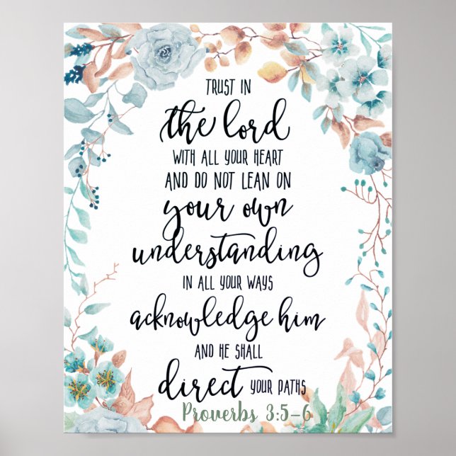 Affiche Fleur de confiance dans le Seigneur (Devant)