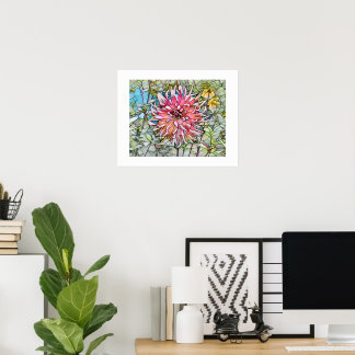 AFFICHE FLEUR DE DAHLIA