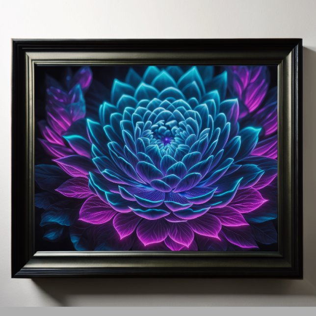 Affiche Fleur de fermeture supérieure peinte 5:4 (Créateur téléchargé)