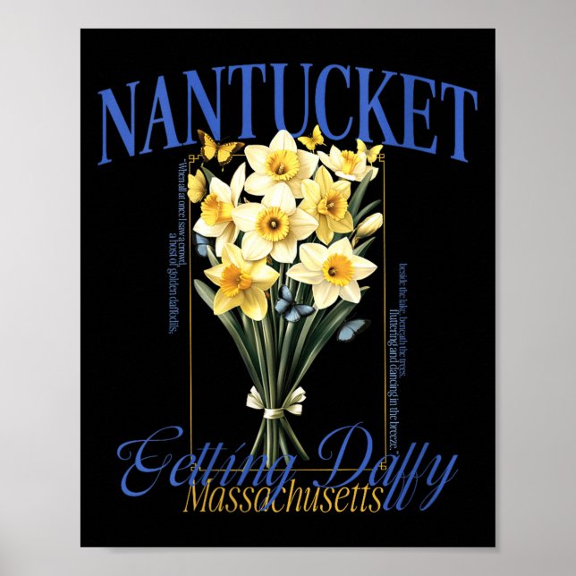 Affiche Fleur de jonquille de Nantucket pour femmes qui de (Devant)
