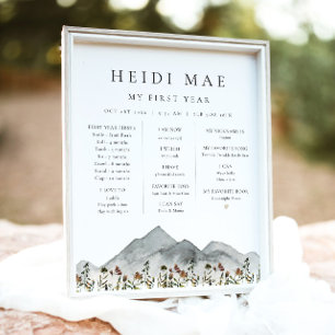 Affiche Fleur de la montagne Boho HEIDI Première année Jal