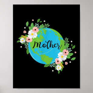 Affiche Fleur de la Terre Mère Protection de l'Environneme