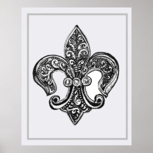 Affiche Fleur de Lis