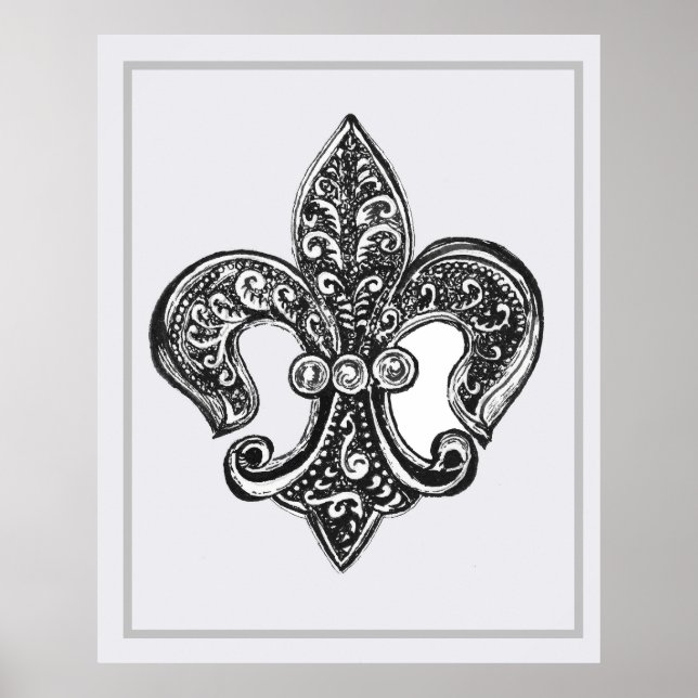 Affiche Fleur de Lis (Devant)