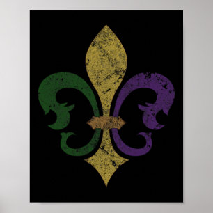 Affiche Fleur De Lis Mardi Gras New Orleans S Hommes Femme