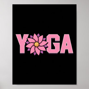 Affiche Fleur de Lotus de Yoga Minimaliste Simple