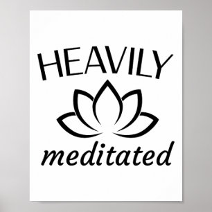 Affiche Fleur de lotus de yoga zen de méditation intense