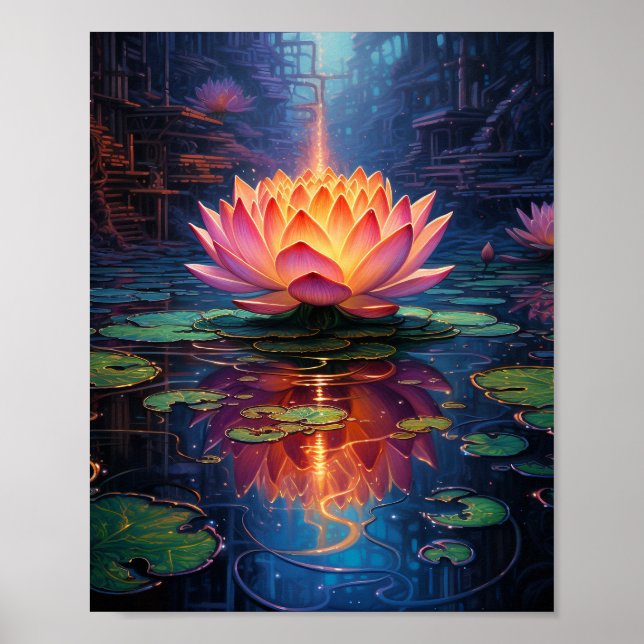 Affiche Fleur de Lotus étonnante (Devant)