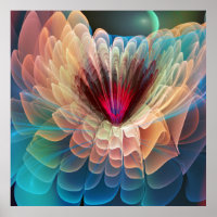 Fleur de lune, artistique fractale abstraite