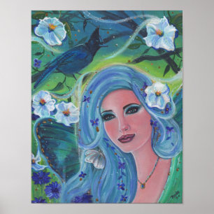 Affiche Fleur de lune de fée de printemps par Renee Lavoie
