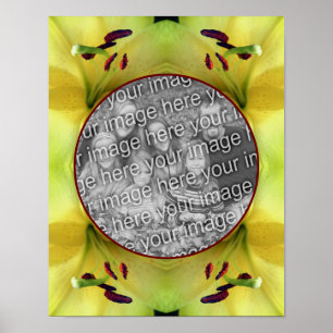 Affiche Fleur de lys jaune de près Créez votre propre phot