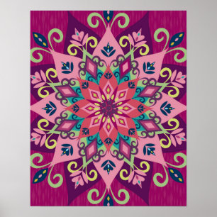 Affiche Fleur de mandala