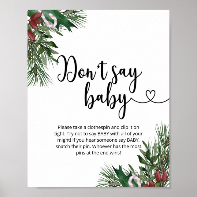 Affiche Fleur de Noël Ne pas dire bébé (Devant)