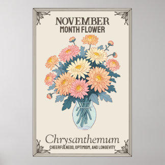 Affiche Fleur de novembre
